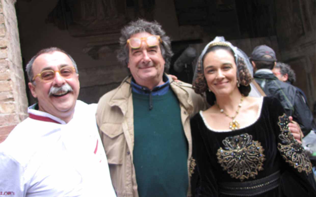 Neri Parenti (regista) e
Alessandra Acciai